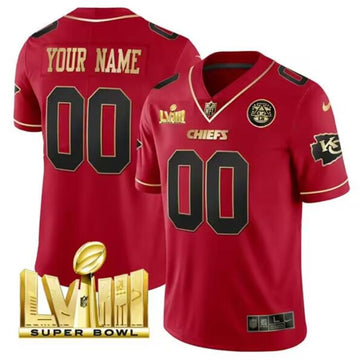 Custom Kansas City Chiefs red jersey