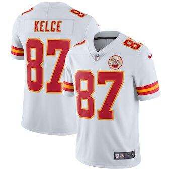 Travis Kelce Kansas City Chiefs white jersey