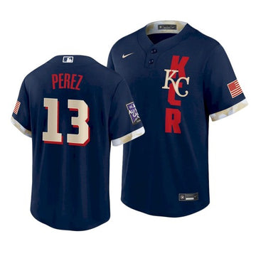 Salvador Perez Kansas City Royals navy All-Star jersey