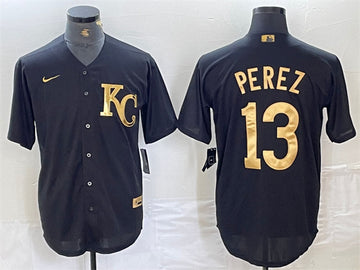 Salvador Perez Kansas City Royals black jersey