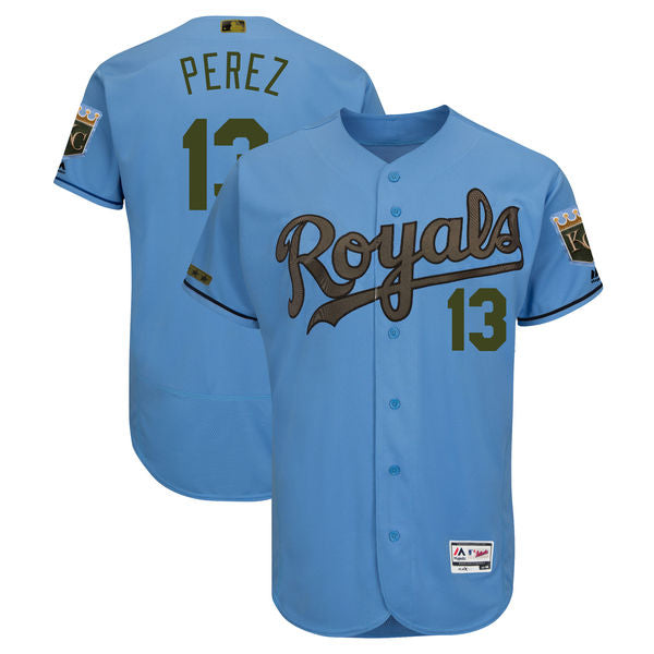 Salvador Perez Kansas City Royals blue jersey