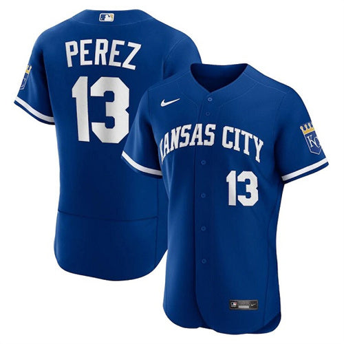 Salvador Perez Kansas City Royals blue jersey