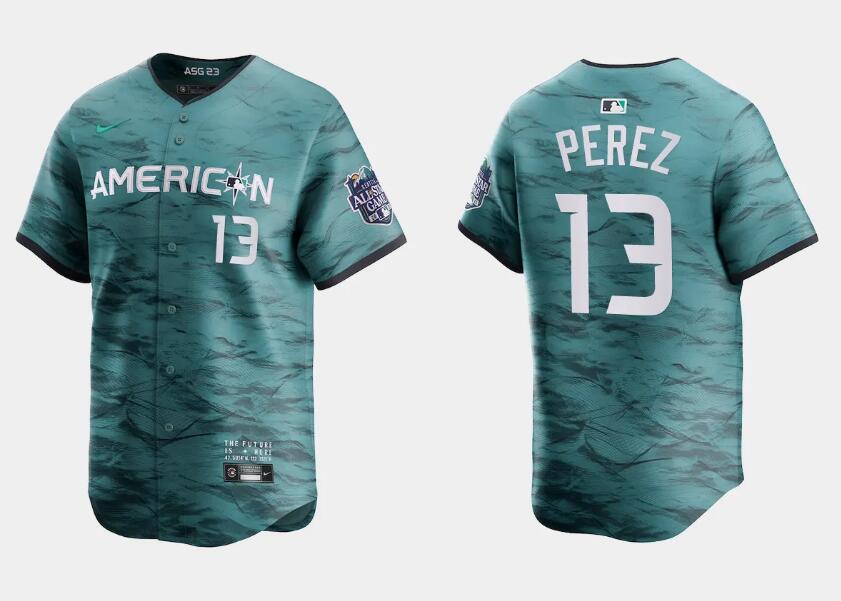 Salvador Perez Kansas City Royals teal All-Star jersey