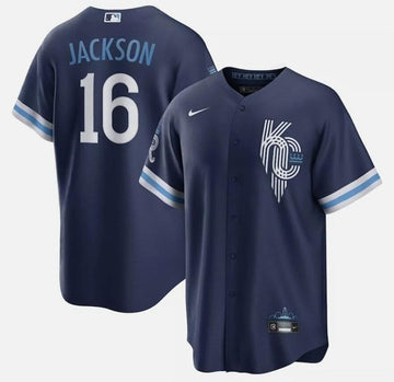 Bo Jackson Kansas City Royals navy City Connect jersey
