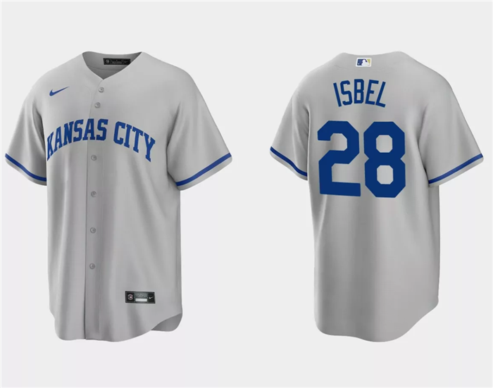 Kyle Isbel Kansas City Royals gray jersey