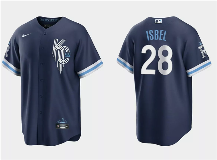 Kyle Isbel Kansas City Royals navy City Connect jersey