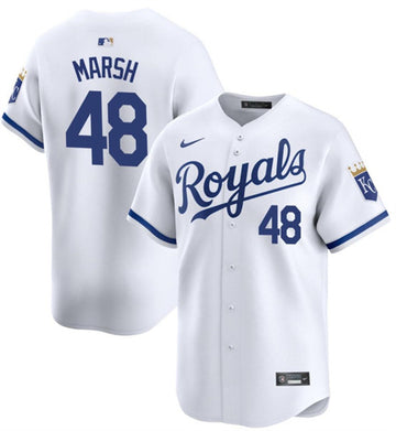 Alec Marsh Kansas City Royals white Home jersey