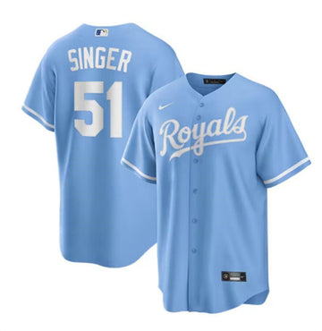 Brady Singer Kansas City Royals blue jersey