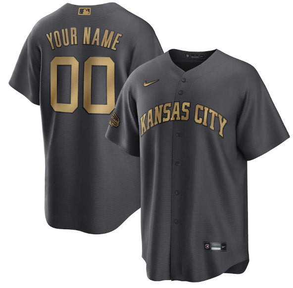 Custom Kansas City Royals charcoal All-Star jersey