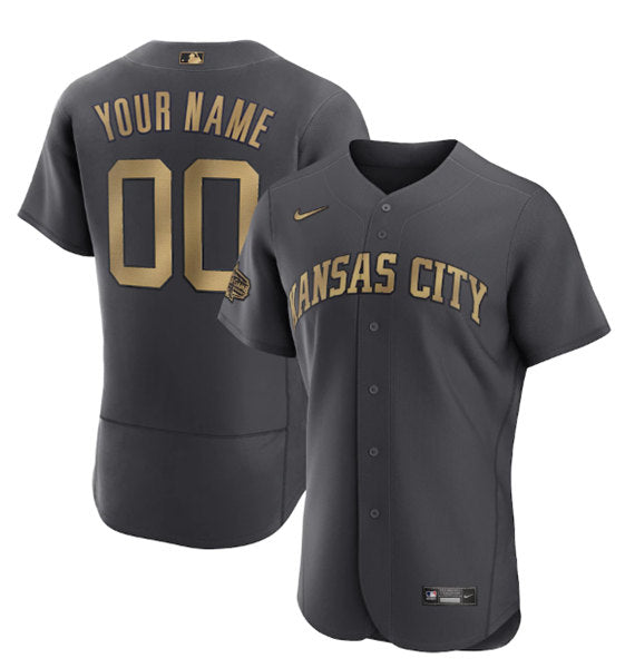 Custom Kansas City Royals charcoal All-Star jersey