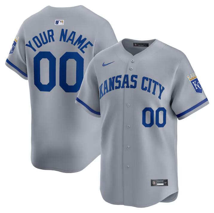 Custom Kansas City Royals gray Away jersey