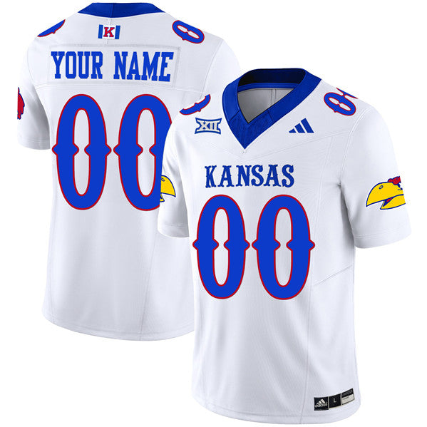 Custom Kansas Jayhawks white FUSE jersey