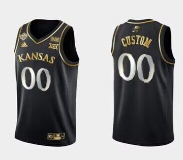 Custom Kansas Jayhawks black jersey