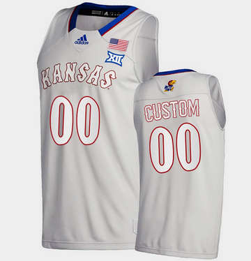 Custom Kansas Jayhawks gray jersey
