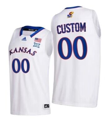 Custom Kansas Jayhawks white jersey