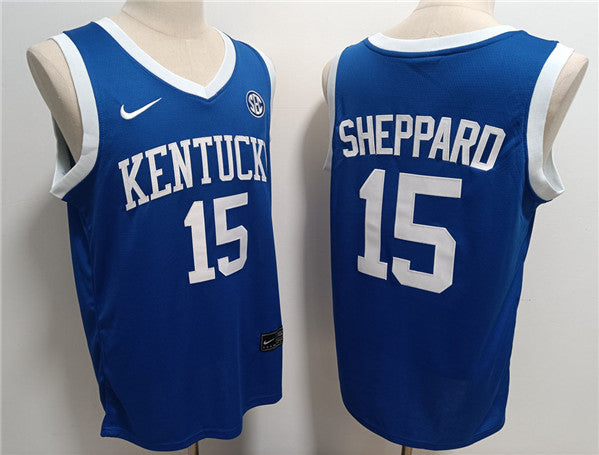 Reed Sheppard Kentucky Wildcats blue jersey