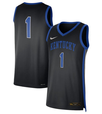 Custom Kentucky Wildcats black jersey