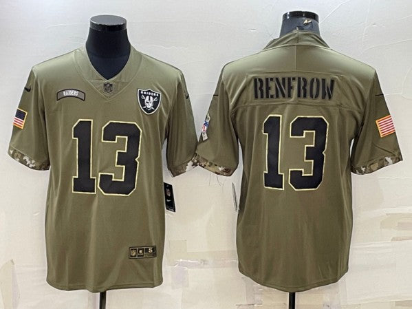Hunter Renfrow Las Vegas Raiders olive Salute To Service jersey