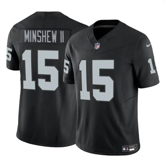 Las Vegas Raiders #15 Gardner Minshew II Black 2024 FUSE Jersey