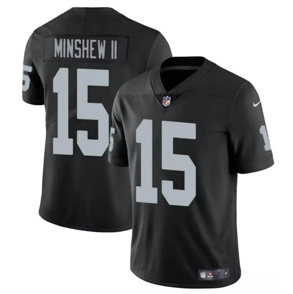 Las Vegas Raiders #15 Gardner Minshew II Black Jersey