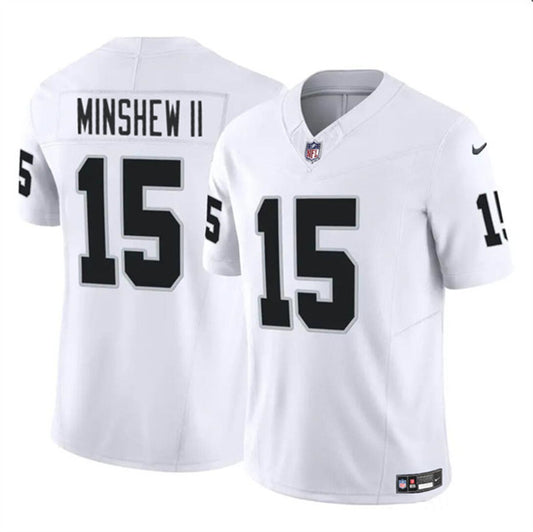 Las Vegas Raiders #15 Gardner Minshew II White 2024 FUSE Jersey