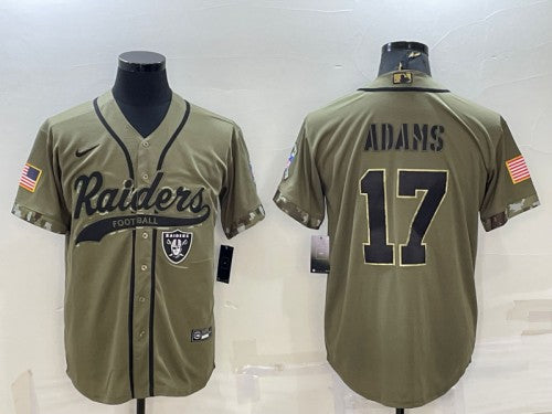 Davante Adams Las Vegas Raiders olive Salute To Service jersey
