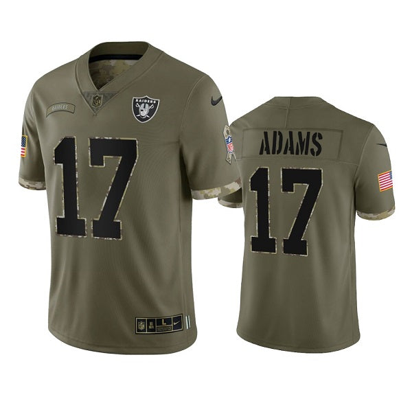 Davante Adams Las Vegas Raiders olive Salute To Service jersey