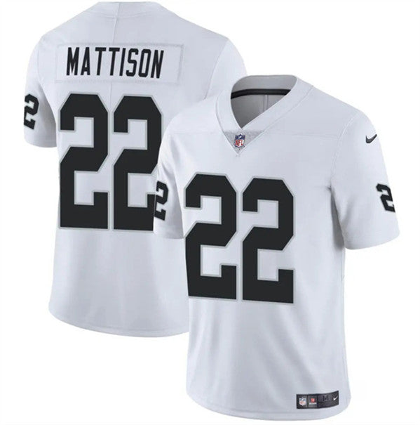 Las Vegas Raiders #22 Alexander Mattison White 2024 Jersey