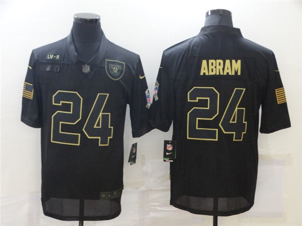Johnathan Abram Las Vegas Raiders black Salute To Service jersey