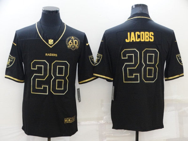 Josh Jacobs Las Vegas Raiders black-gold jersey