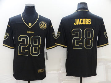 Josh Jacobs Las Vegas Raiders black-gold jersey