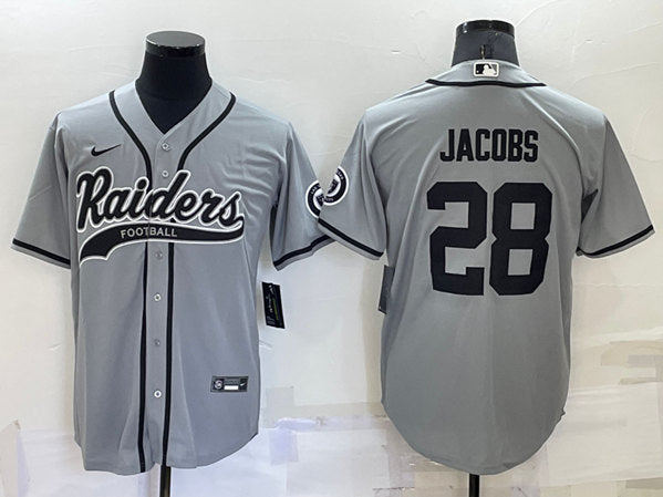 Josh Jacobs Las Vegas Raiders gray jersey