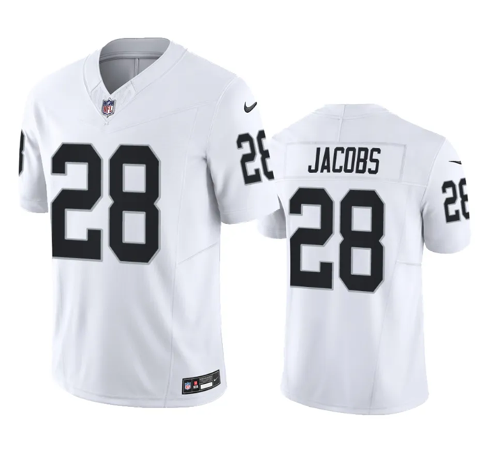 Josh Jacobs Las Vegas Raiders white FUSE jersey