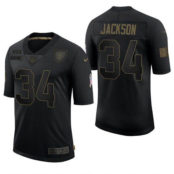 Bo Jackson Las Vegas Raiders black Salute To Service jersey