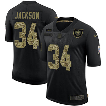 Bo Jackson Las Vegas Raiders black Salute To Service jersey