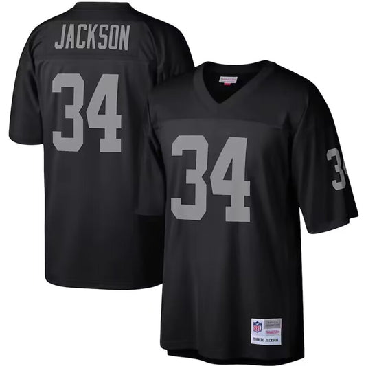 Las Vegas Raiders #34 Bo Jackson Black Mitchell & Ness Jersey