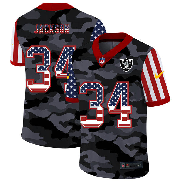 Bo Jackson Las Vegas Raiders camo Camo jersey