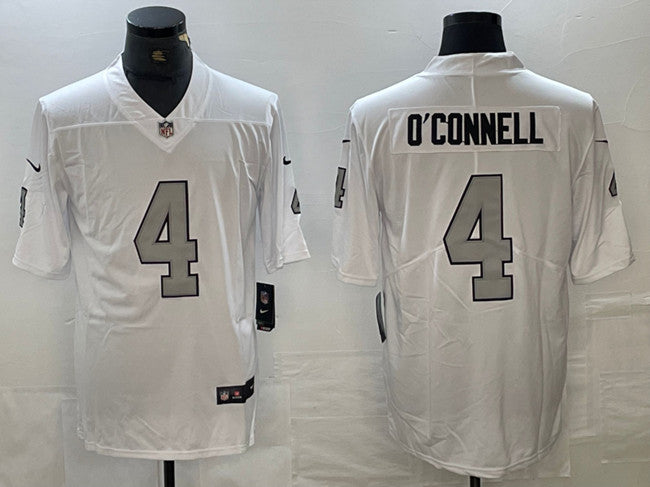 Aidan O'Connell Las Vegas Raiders white jersey