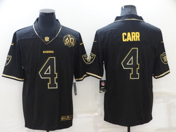 Derek Carr Las Vegas Raiders black-gold jersey