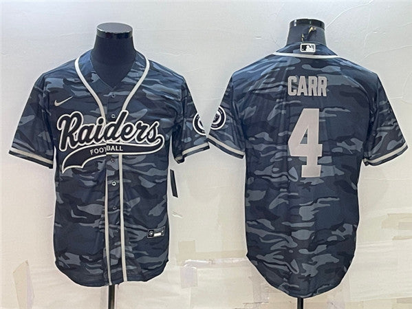 Derek Carr Las Vegas Raiders gray Camo jersey