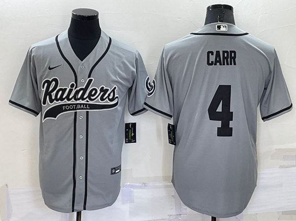 Derek Carr Las Vegas Raiders gray jersey