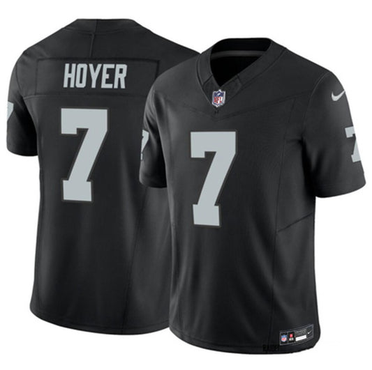 Las Vegas Raiders #7 Brian Hoyer Black 2023 FUSE Jersey