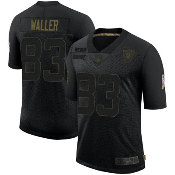 Darren Waller Las Vegas Raiders black Salute To Service jersey