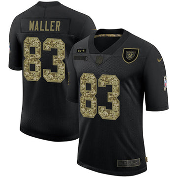 Darren Waller Las Vegas Raiders black Salute To Service jersey