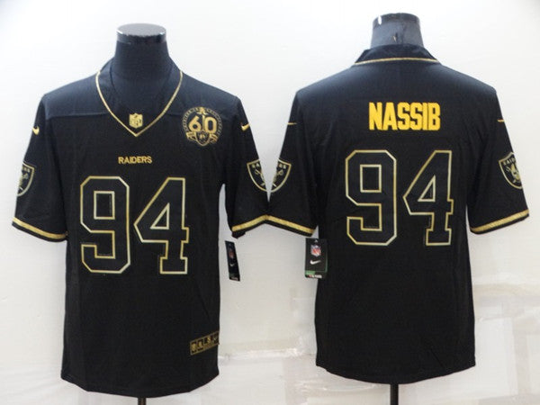 Carl Nassib Las Vegas Raiders black-gold jersey