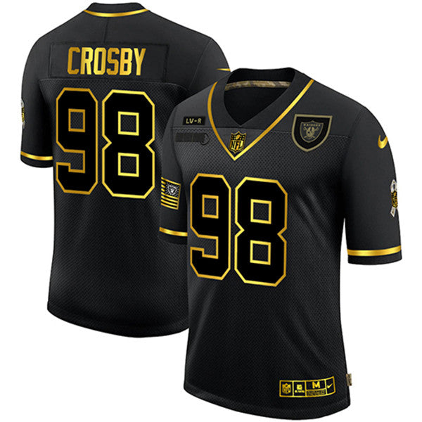 Maxx Crosby Las Vegas Raiders black-gold Salute To Service jersey