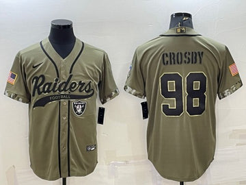 Maxx Crosby Las Vegas Raiders olive Salute To Service jersey