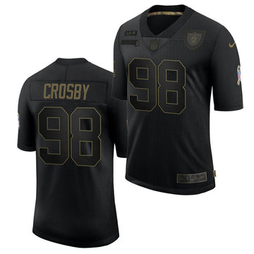 Maxx Crosby Las Vegas Raiders black Salute To Service jersey