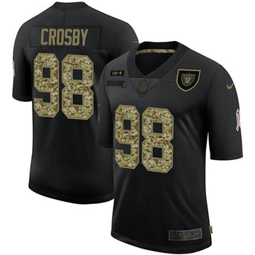 Maxx Crosby Las Vegas Raiders black Salute To Service jersey