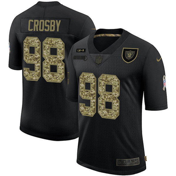 Maxx Crosby Las Vegas Raiders black Salute To Service jersey